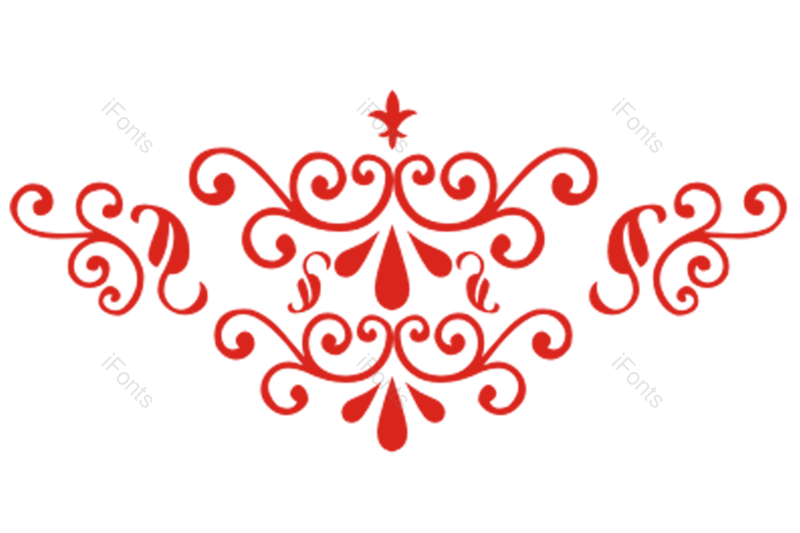花朵图案图片,花纹剪纸元素,花纹边框PNG,红色剪纸免抠素材